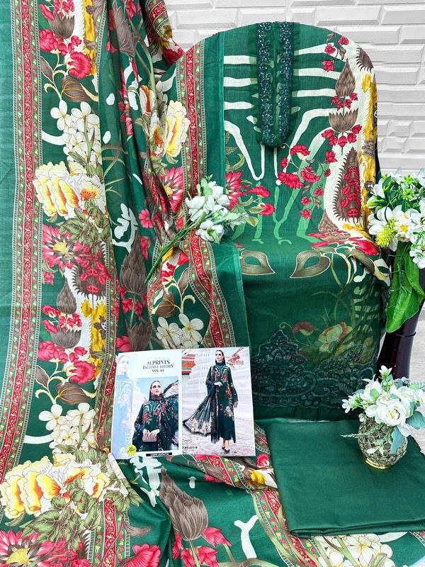 Aasha Designer Patch Work Cotton Pakistani Suit Reseller Supplier