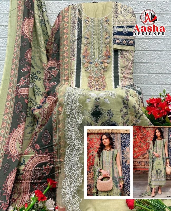 Aasha Designer Patch Work Cotton Pakistani Suit Reseller Supplier