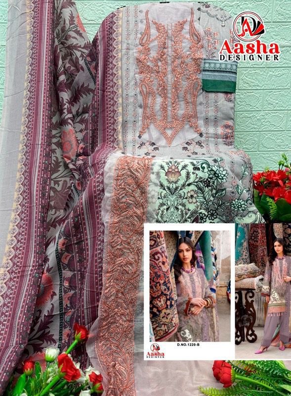 Aasha Designer Patch Work Cotton Pakistani Suit Reseller Supplier