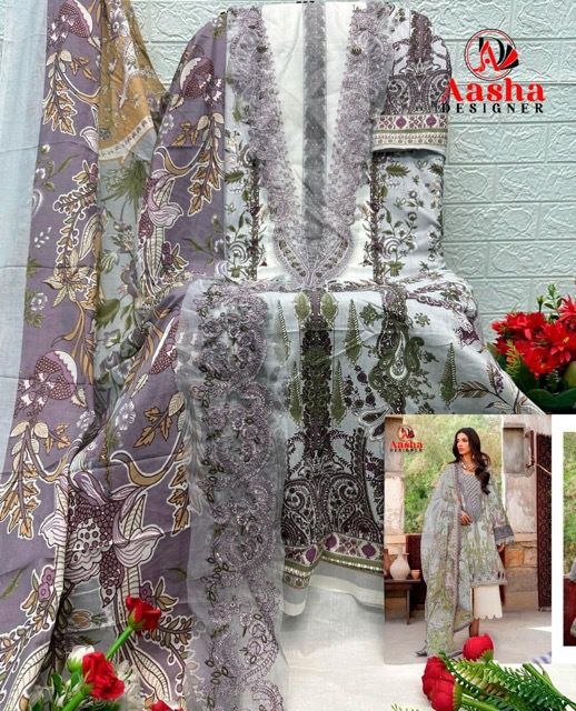 Aasha Designer Patch Work Cotton Pakistani Suit Reseller Supplier