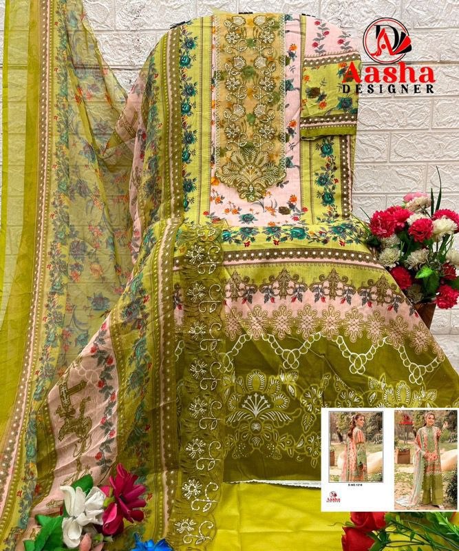 Aasha Designer Patch Work Cotton Pakistani Suit Reseller Supplier