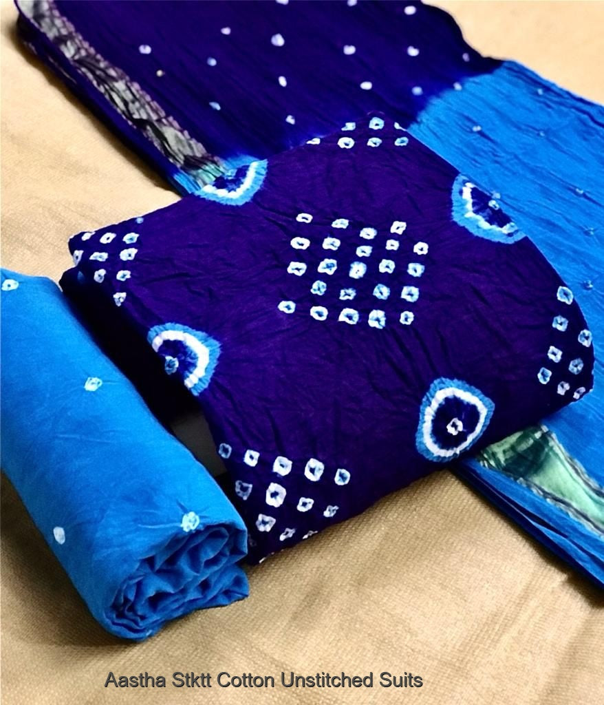 Aastha Stktt Cotton Unstitched Suits