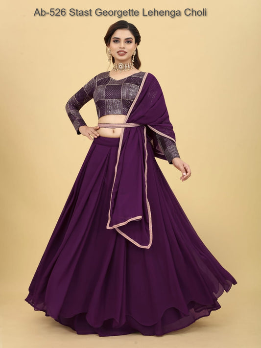 Ab-526 Stast Georgette Lehenga Choli