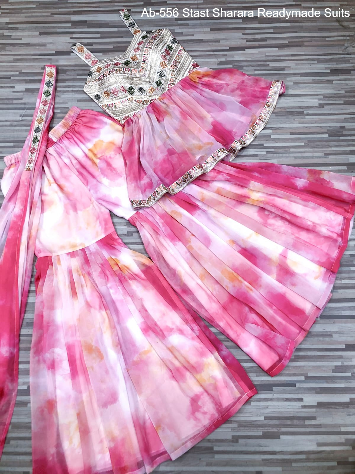 Ab-556 Stast Sharara Readymade Suits