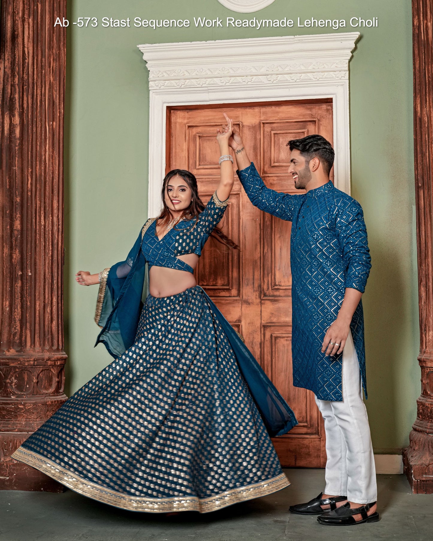 Ab -573 Stast Sequence Work Readymade Lehenga Choli