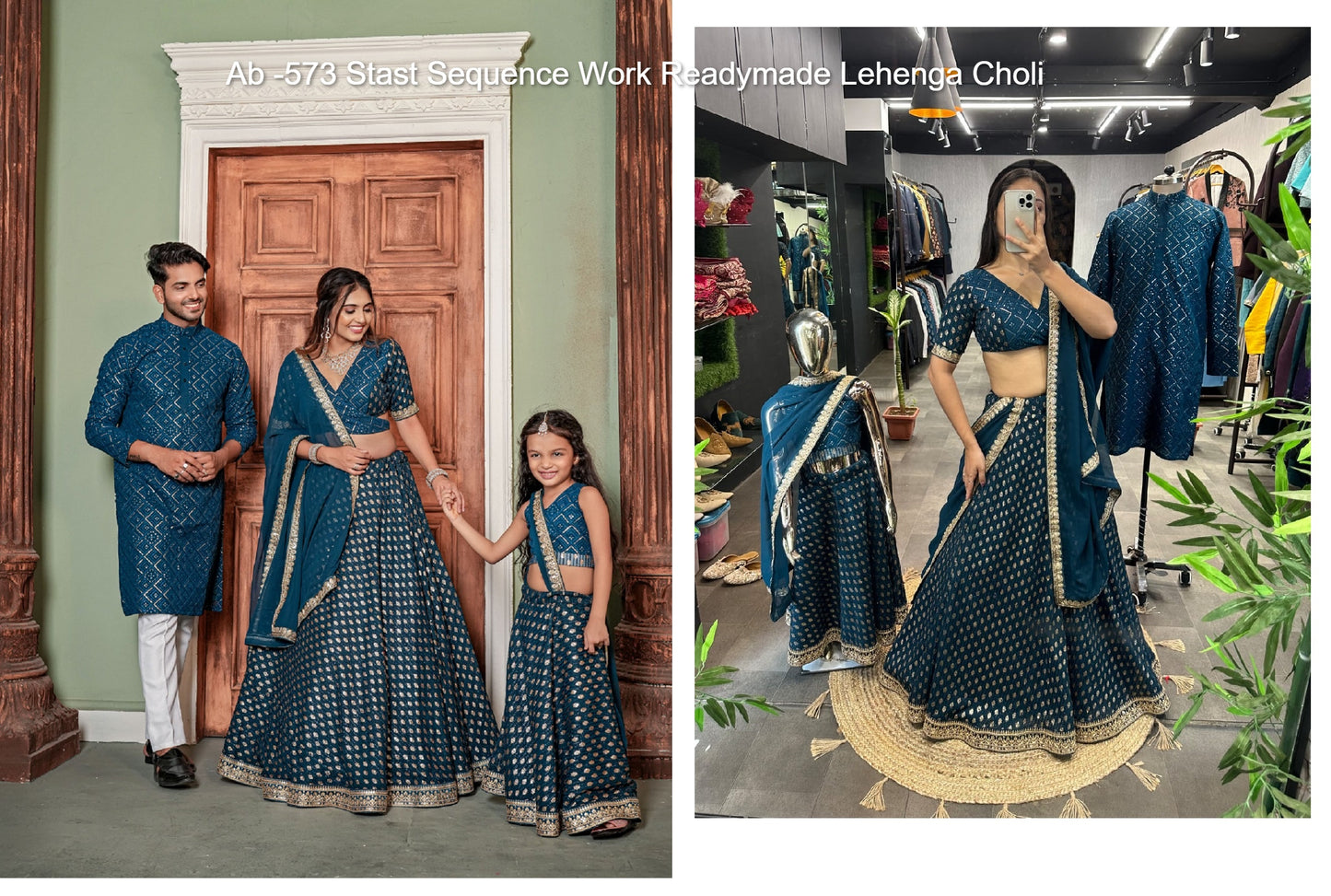 Ab -573 Stast Sequence Work Readymade Lehenga Choli