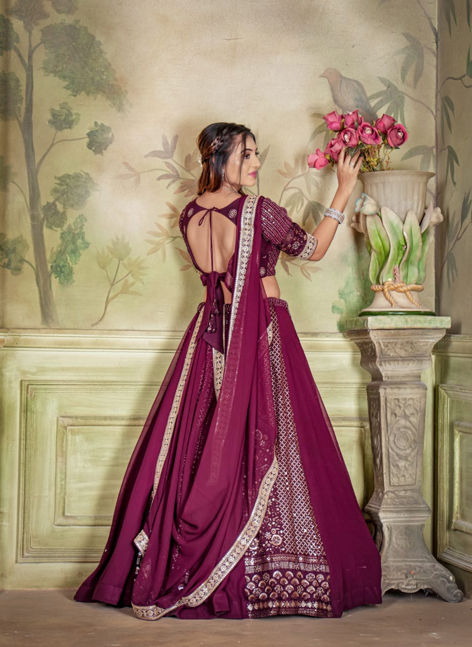 Ab -574 Stast Zari Work Readymade Lehenga Choli