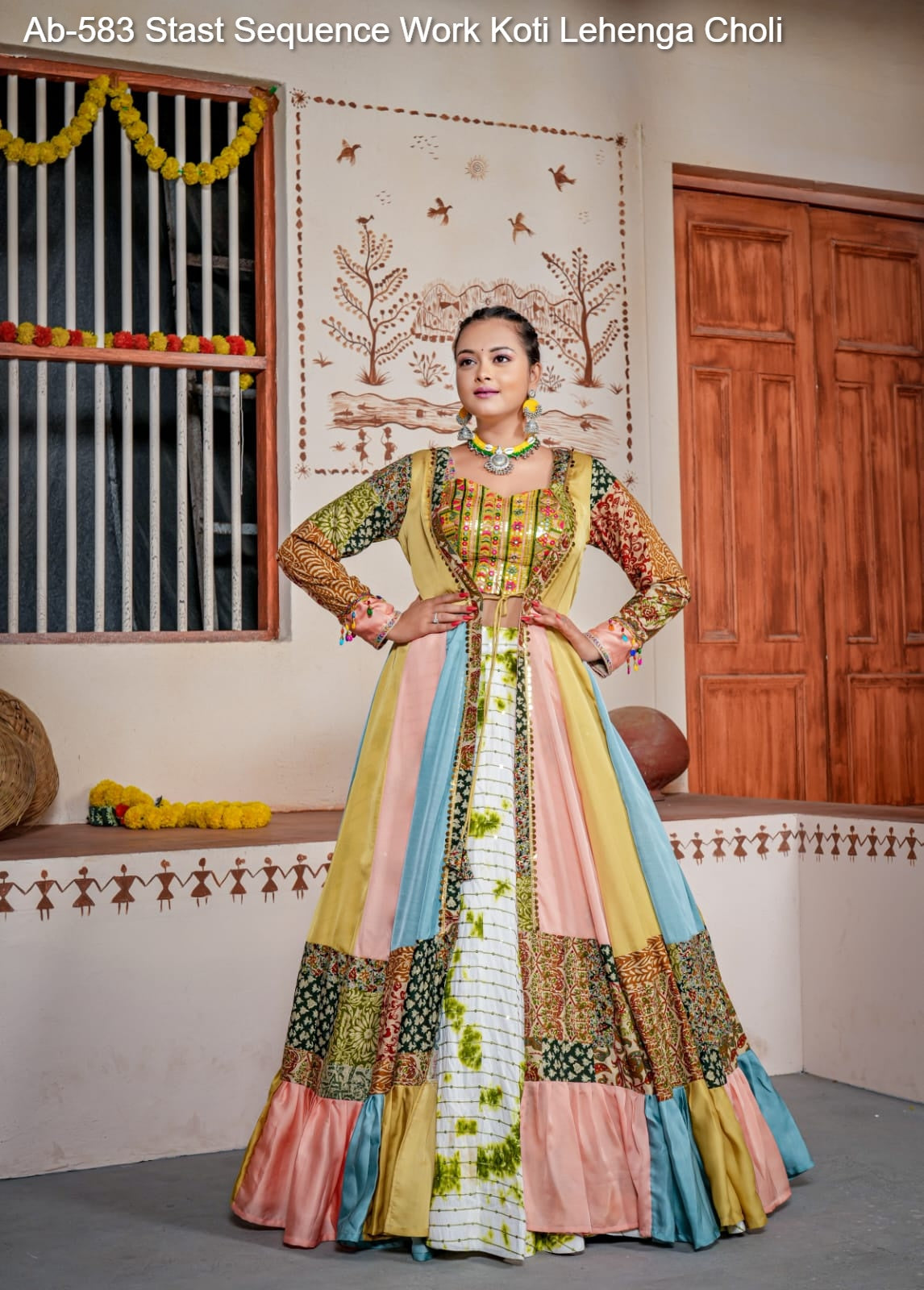 Ab-583 Stast Sequence Work Koti Lehenga Choli