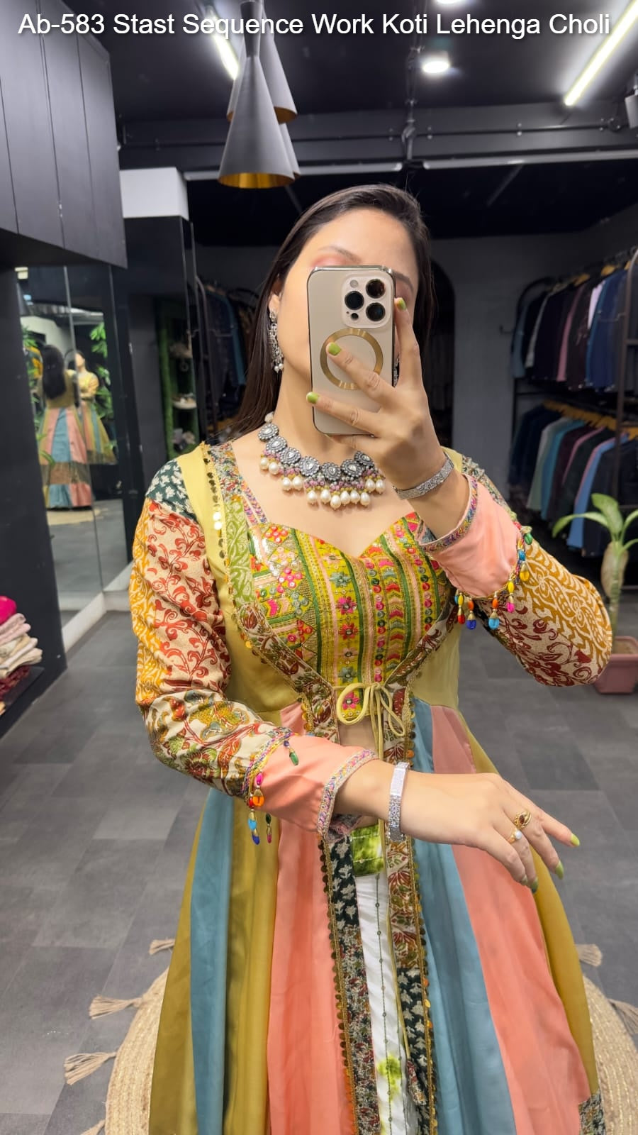 Ab-583 Stast Sequence Work Koti Lehenga Choli