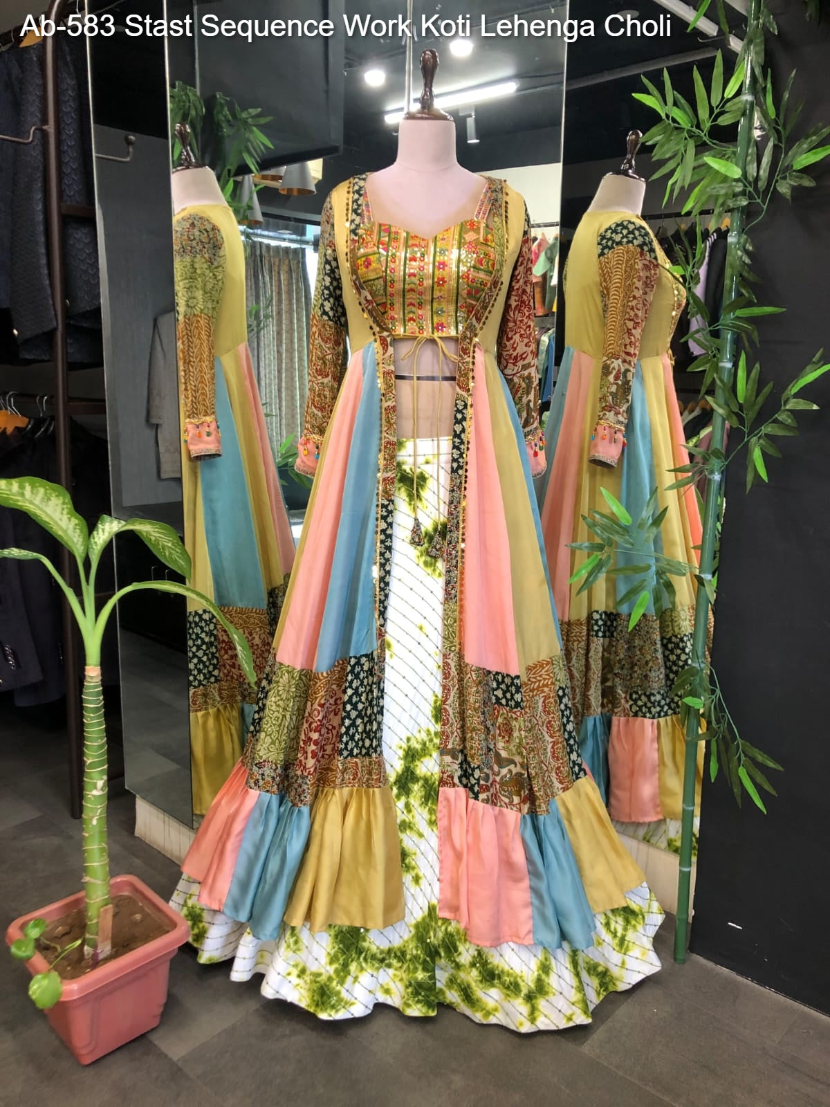 Ab-583 Stast Sequence Work Koti Lehenga Choli
