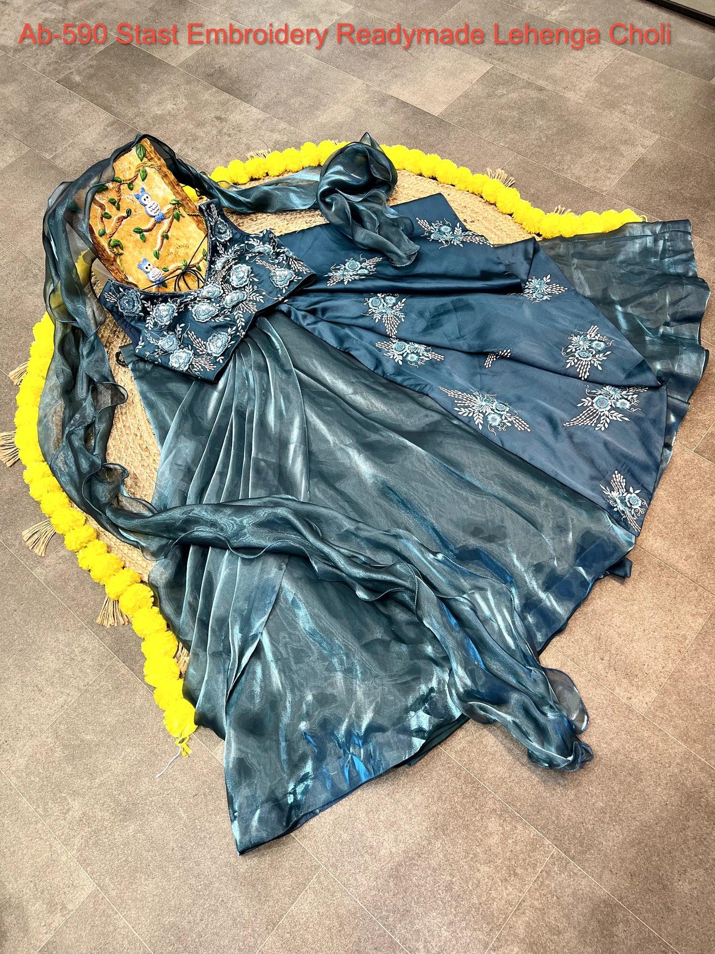 Ab-590 Stast Embroidery Readymade Lehenga Choli