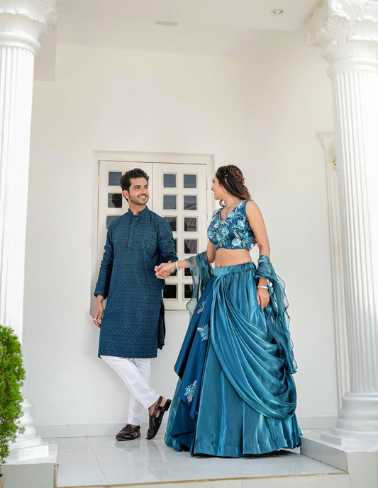 Ab-590 Stast Thread Work Mens Kurta Pyjama