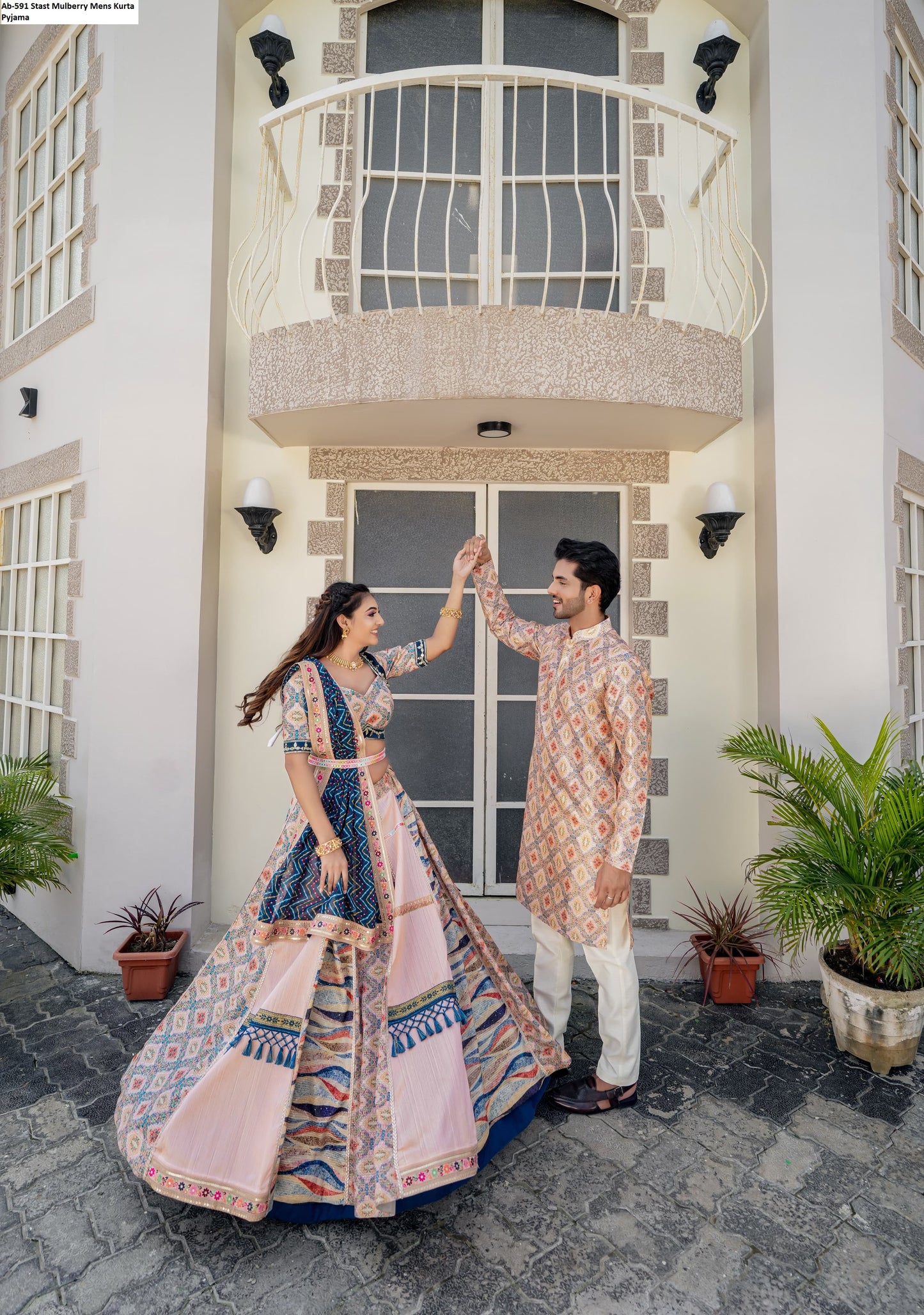Ab-591 Stast Mulberry Mens Kurta Pyjama