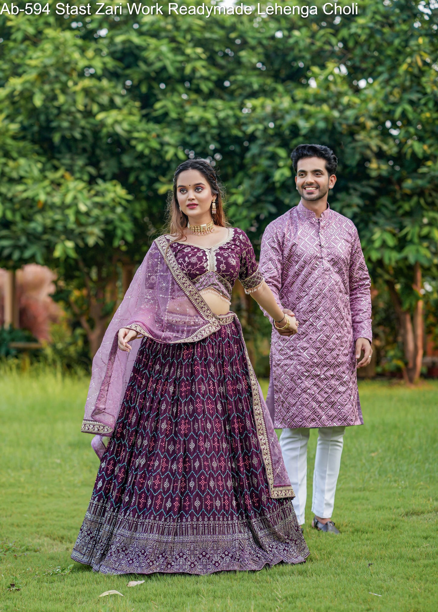 Ab-594 Stast Sequence Work Mens Kurta Pyjama