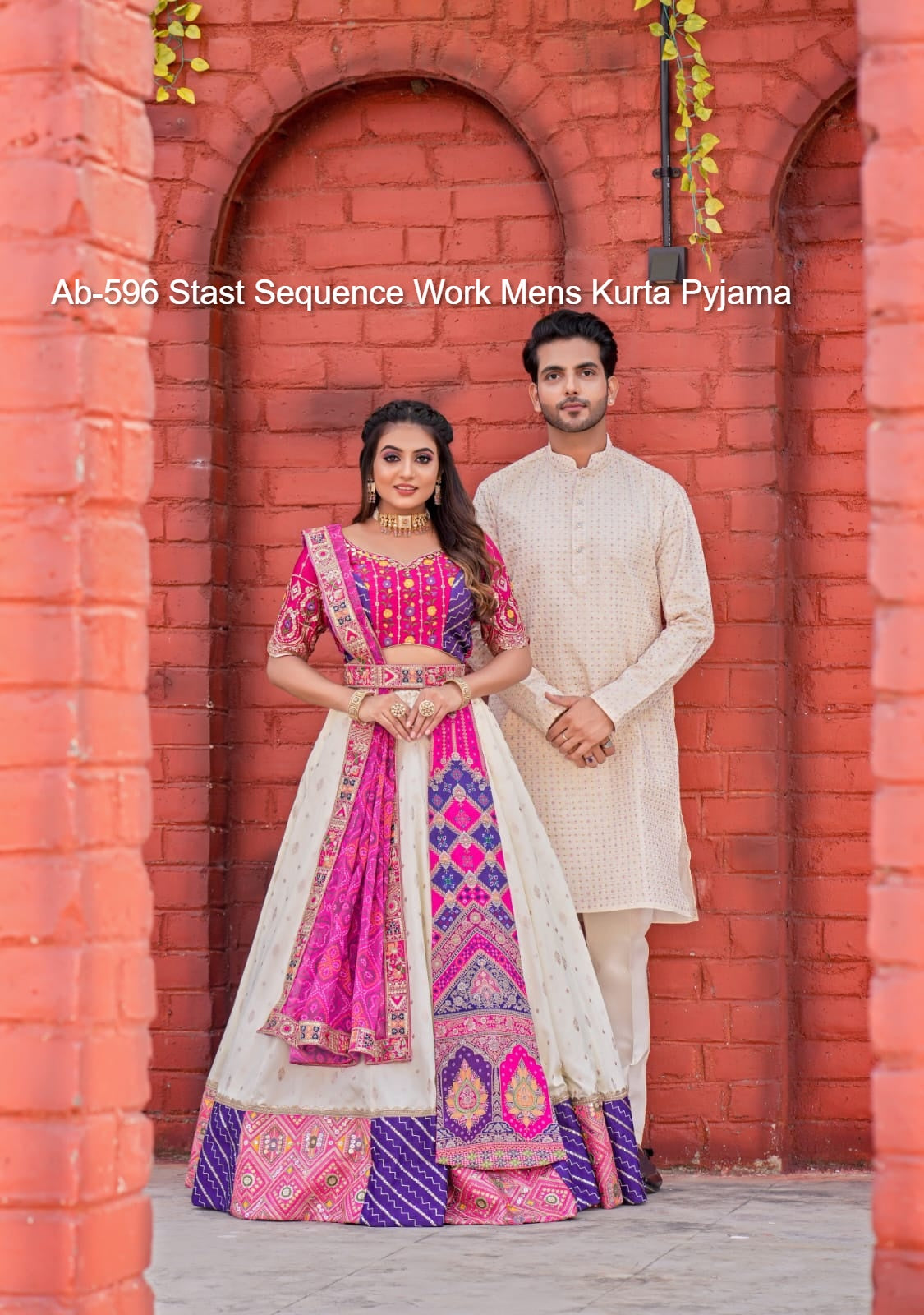 Ab-596 Stast Sequence Work Mens Kurta Pyjama