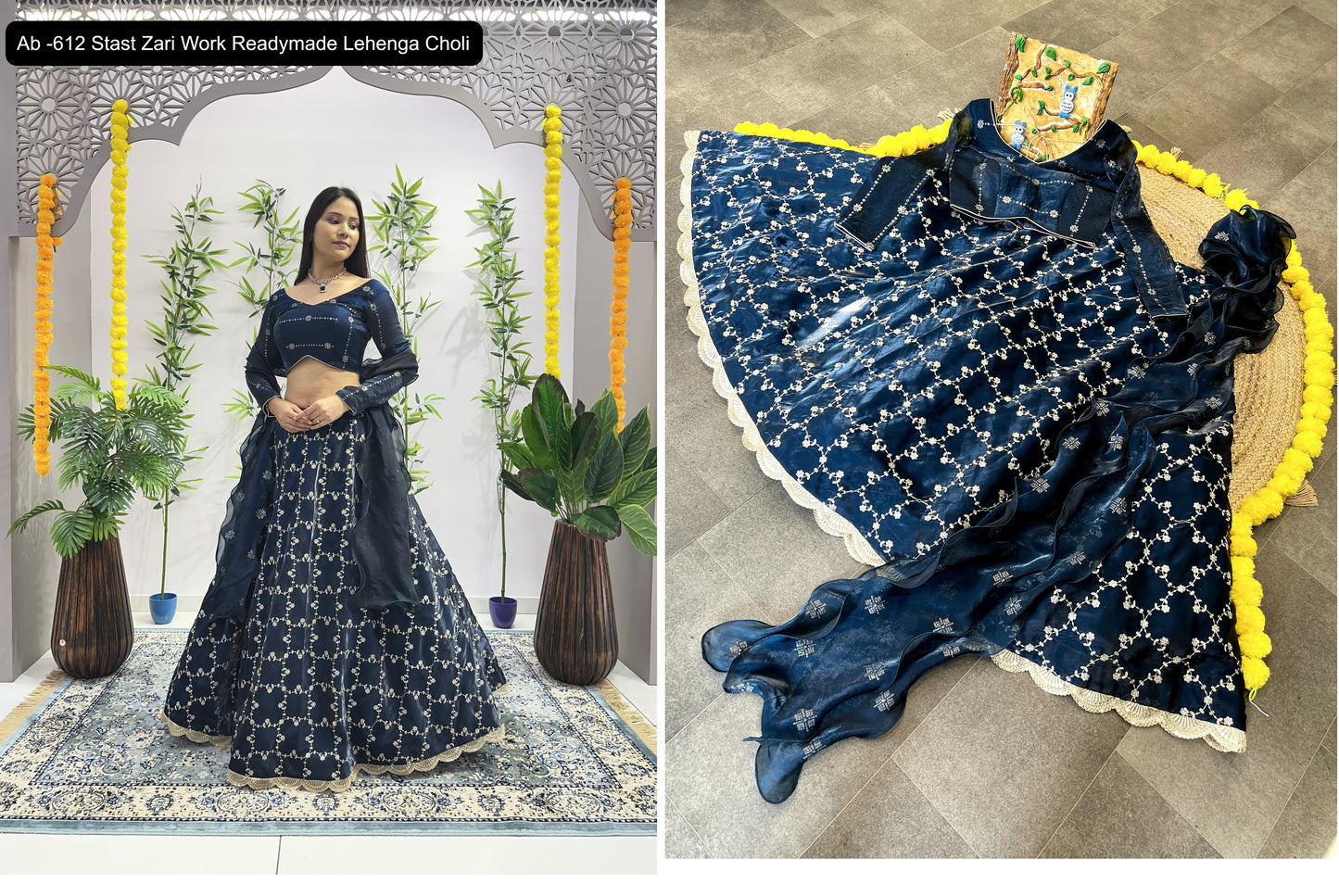 Ab -612 Stast Zari Work Readymade Lehenga Choli