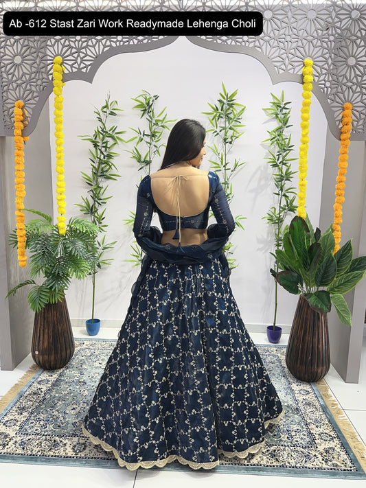 Ab -612 Stast Zari Work Readymade Lehenga Choli