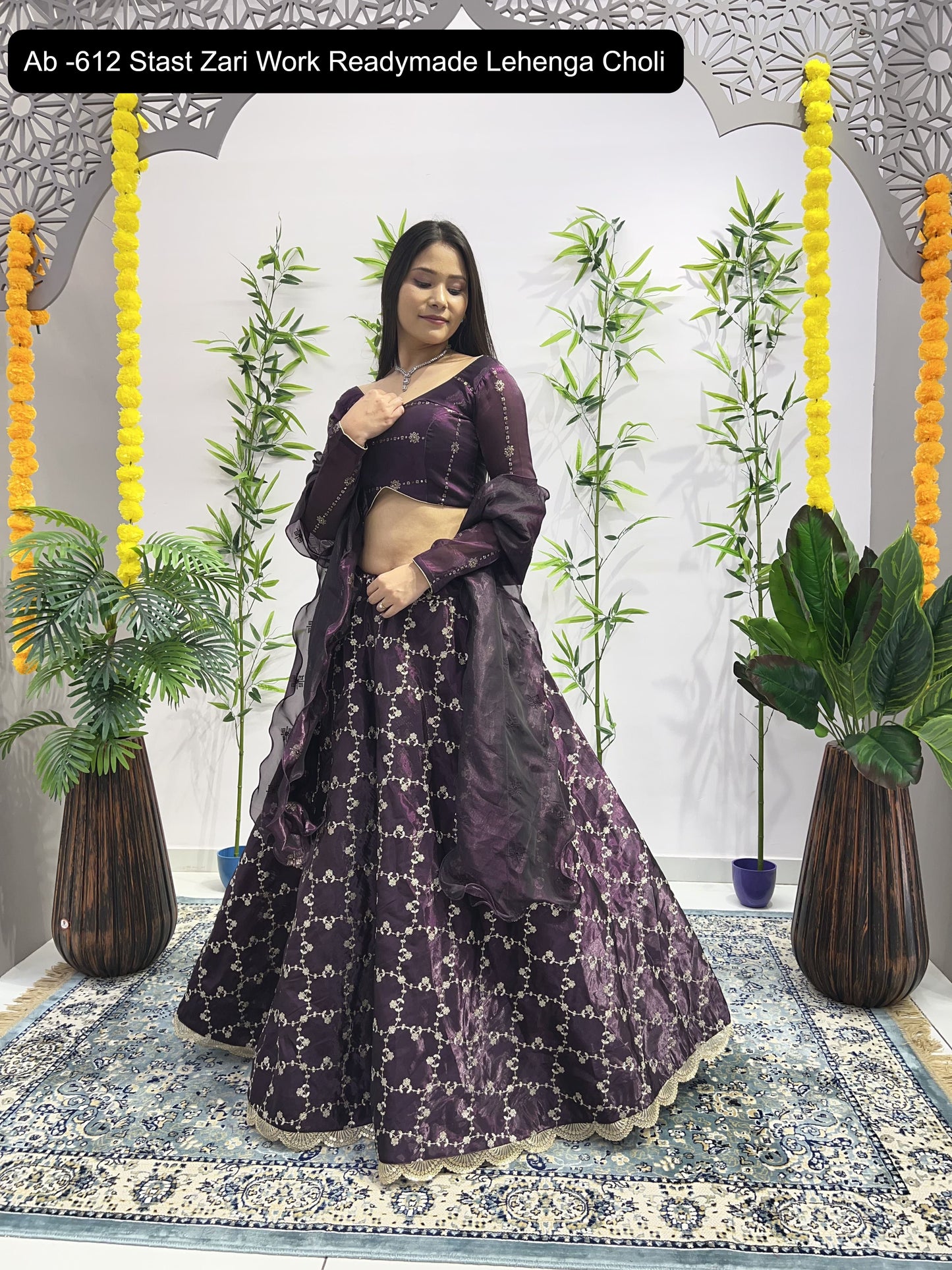 Ab -612 Stast Zari Work Readymade Lehenga Choli