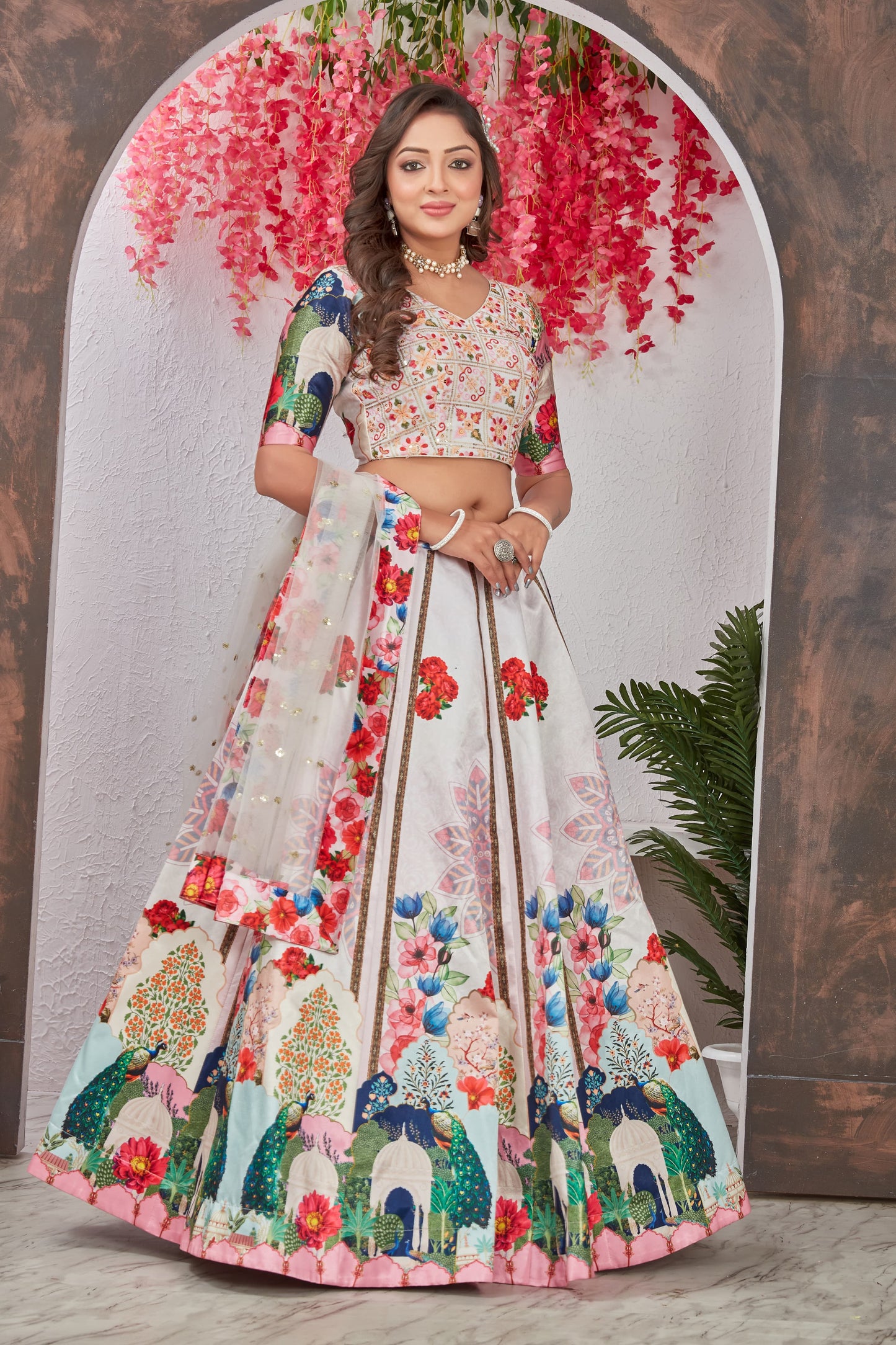 Ab-621 Stast Embroidery Readymade Lehenga Choli