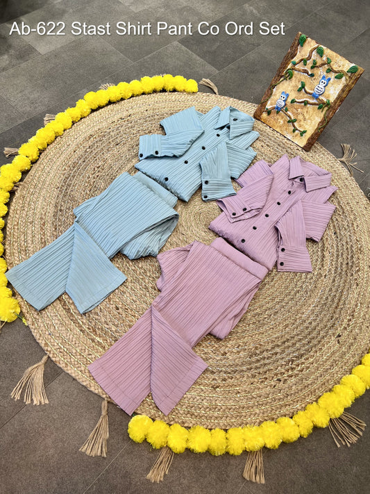 Ab-622 Stast Shirt Pant Co Ord Set