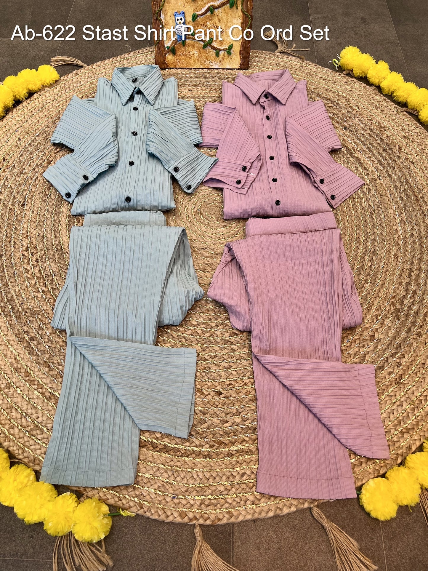Ab-622 Stast Shirt Pant Co Ord Set