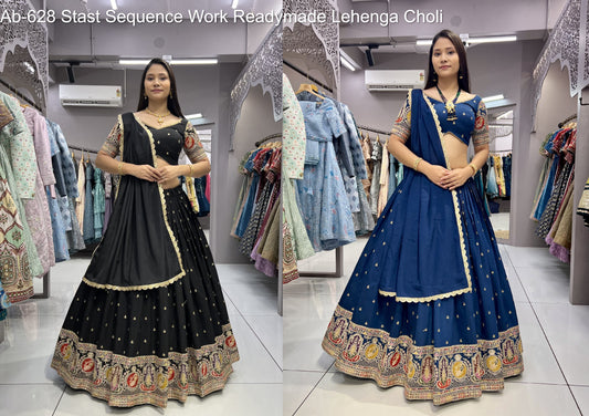 Ab-628 Stast Sequence Work Readymade Lehenga Choli