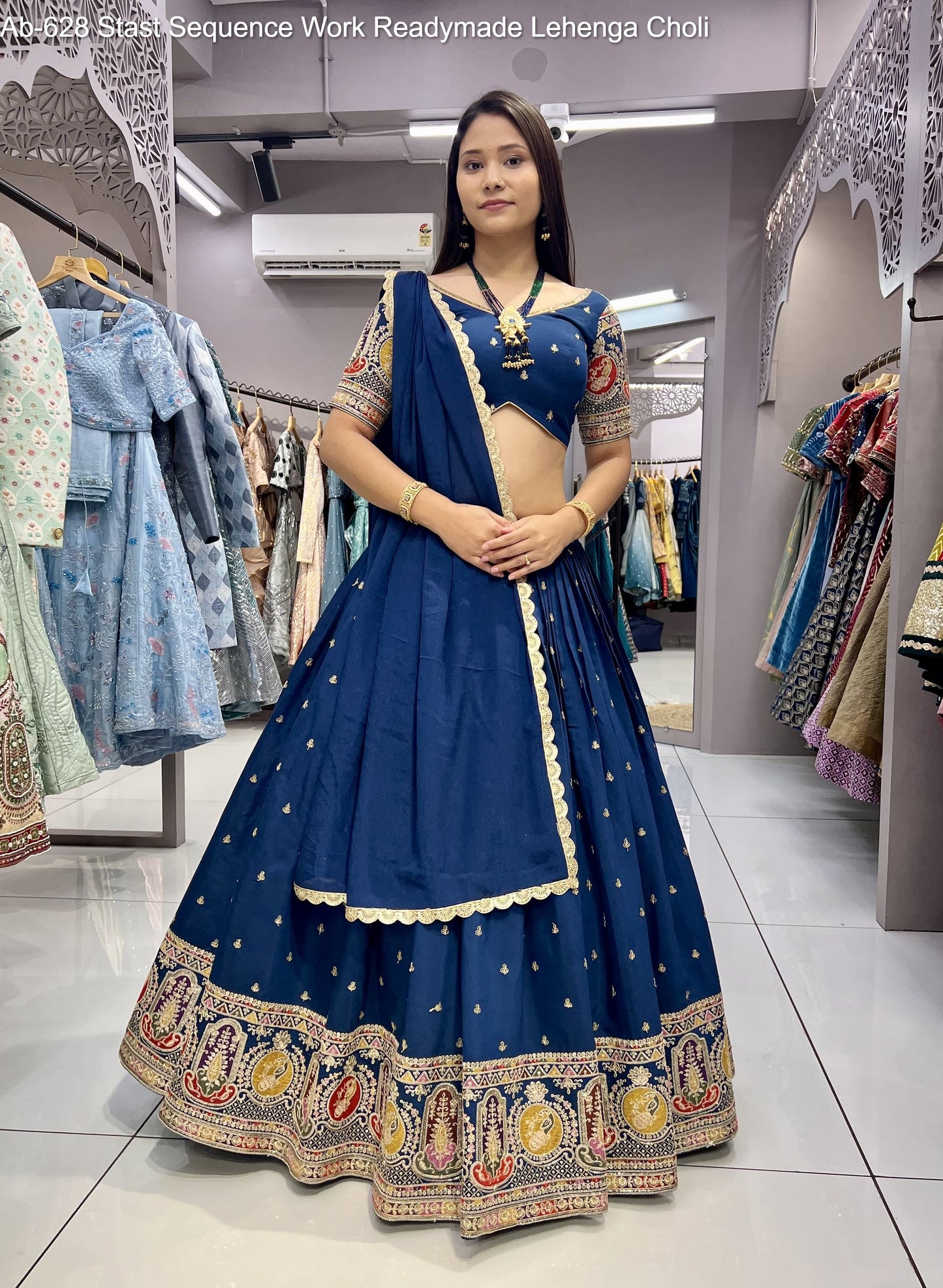 Ab-628 Stast Sequence Work Readymade Lehenga Choli