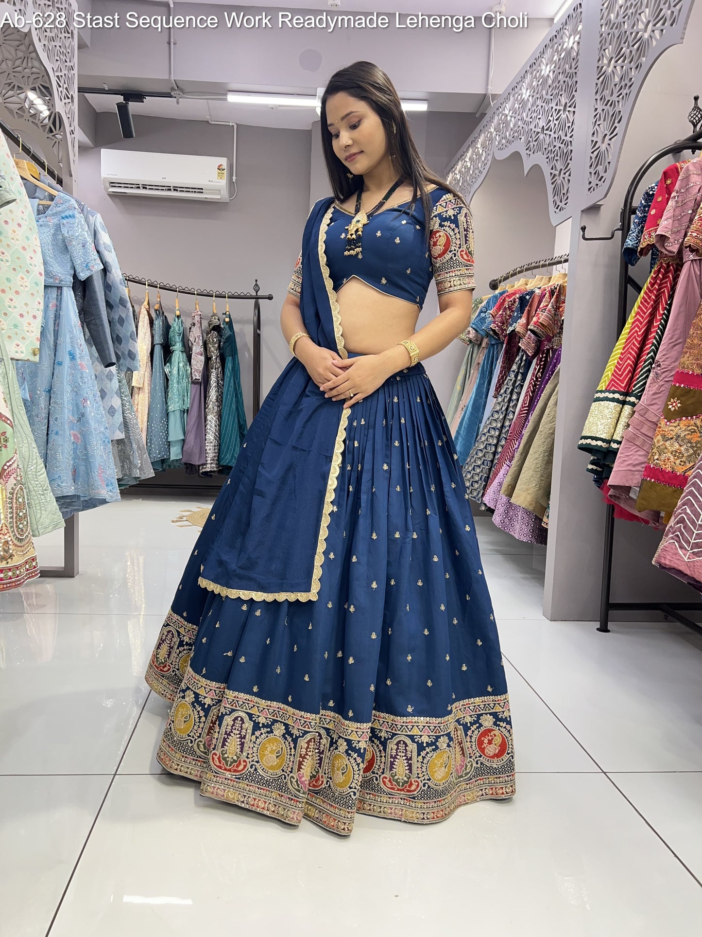Ab-628 Stast Sequence Work Readymade Lehenga Choli