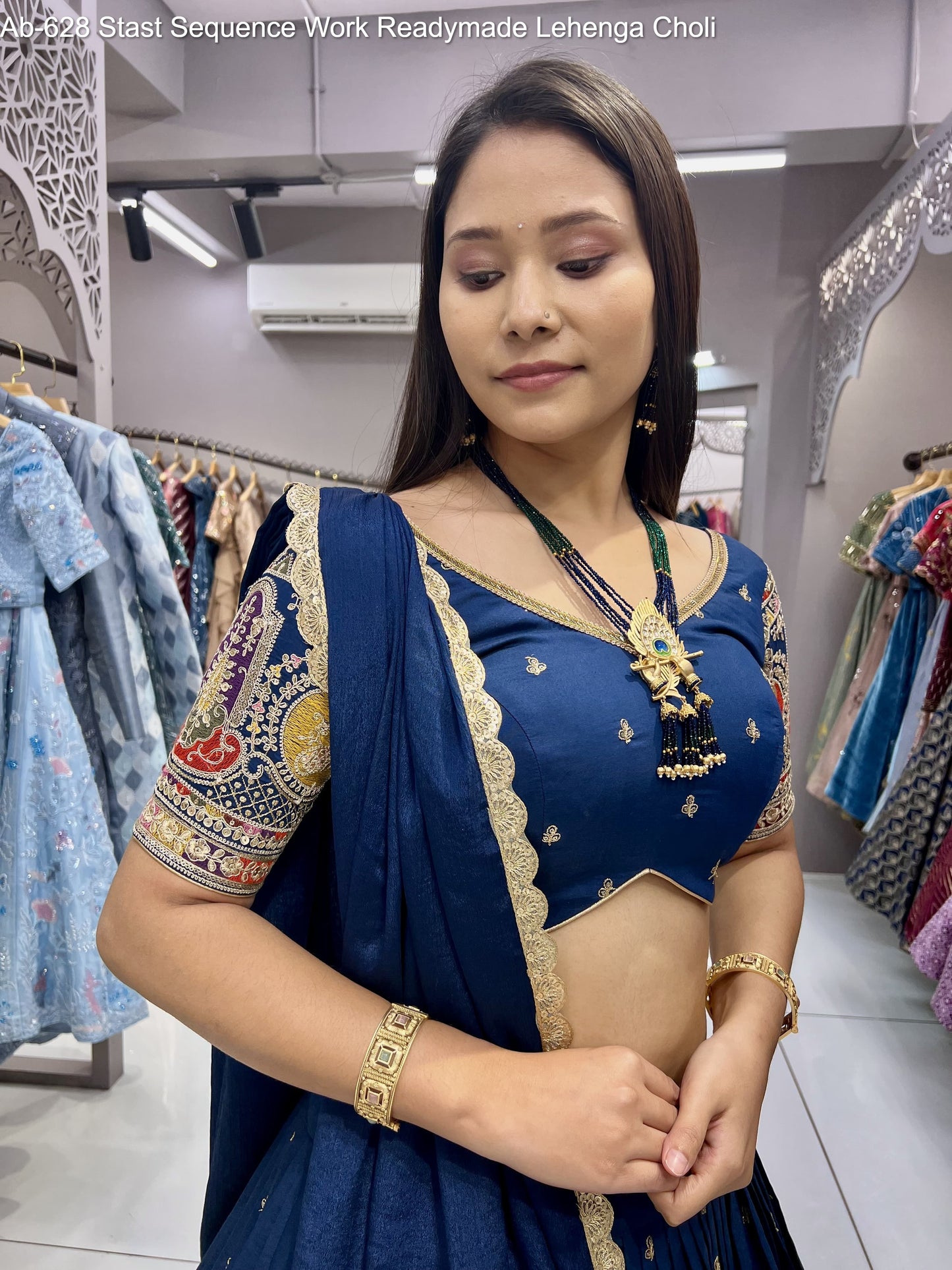 Ab-628 Stast Sequence Work Readymade Lehenga Choli