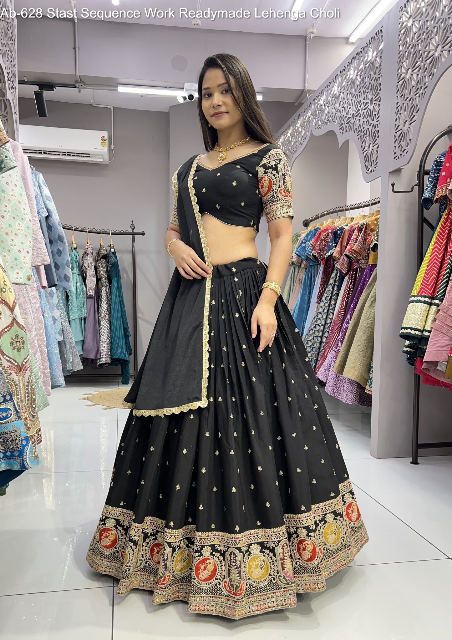 Ab-628 Stast Sequence Work Readymade Lehenga Choli