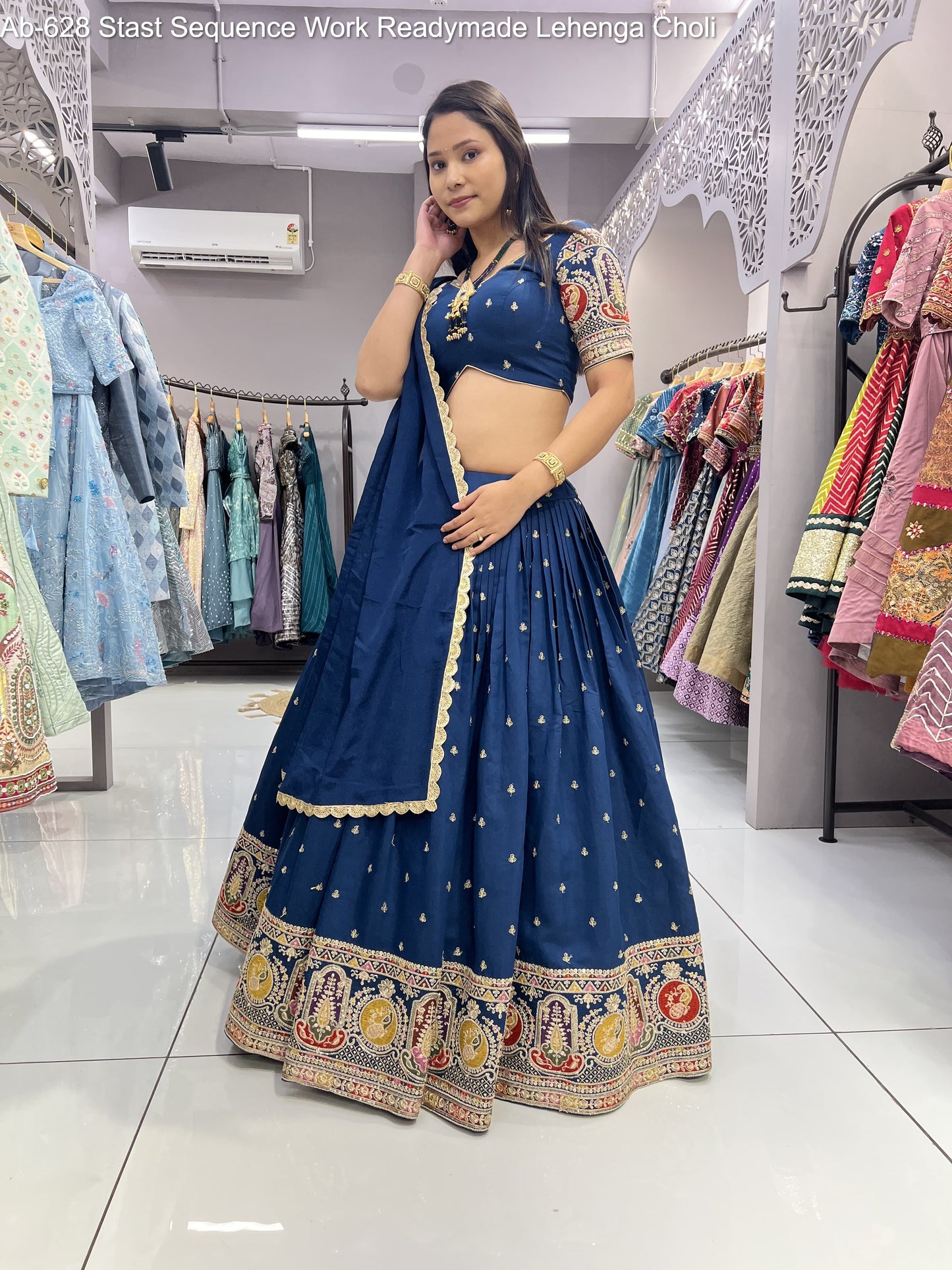 Ab-628 Stast Sequence Work Readymade Lehenga Choli