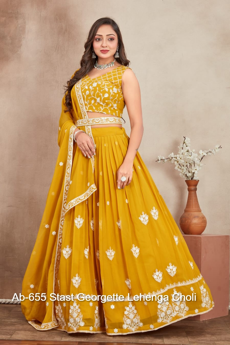 Ab-655 Stast Georgette Lehenga Choli