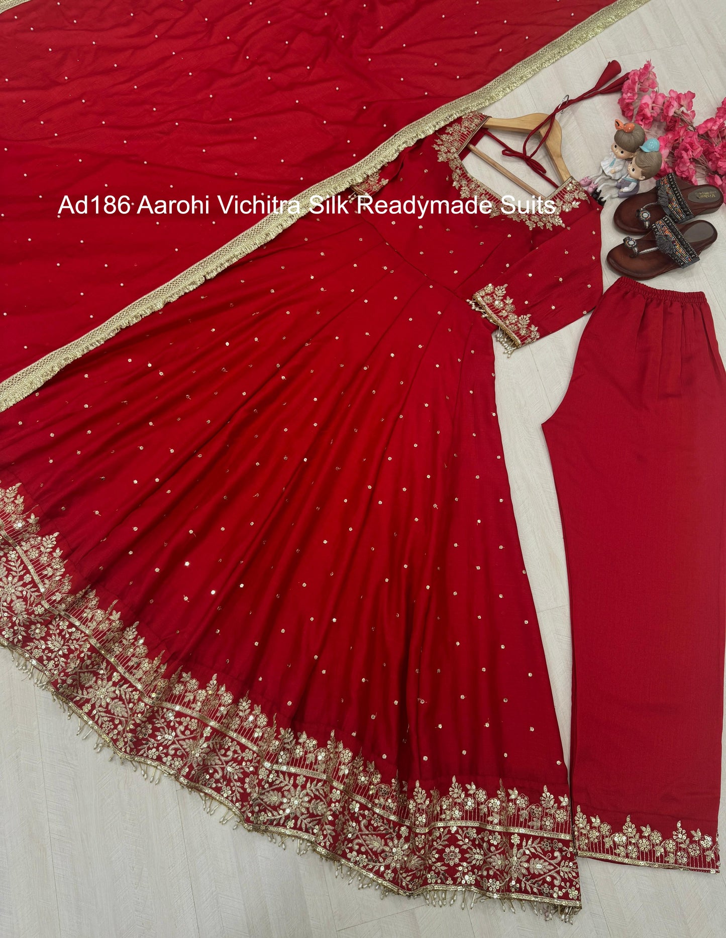 Ad186 Aarohi Vichitra Silk Readymade Suits