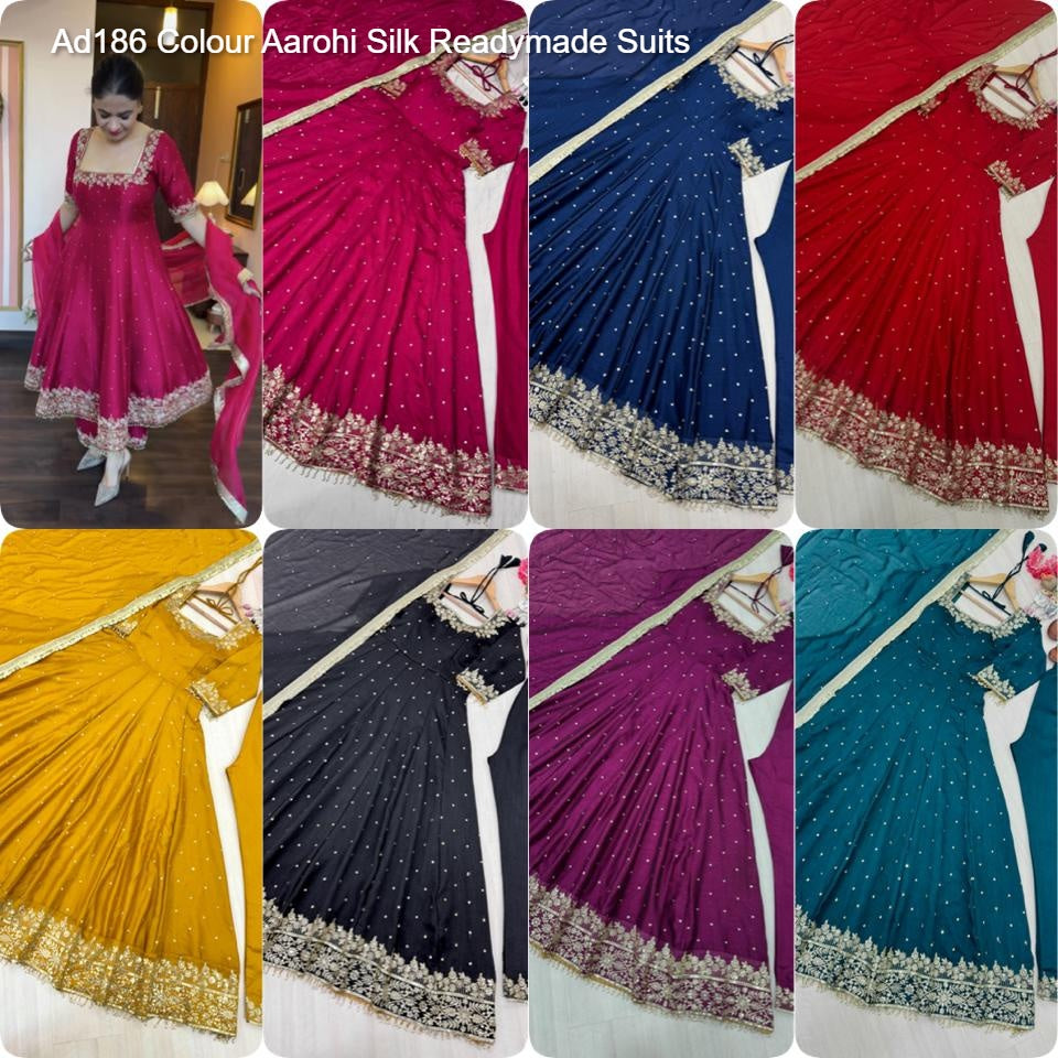 Ad186 Colour Aarohi Silk Readymade Suits