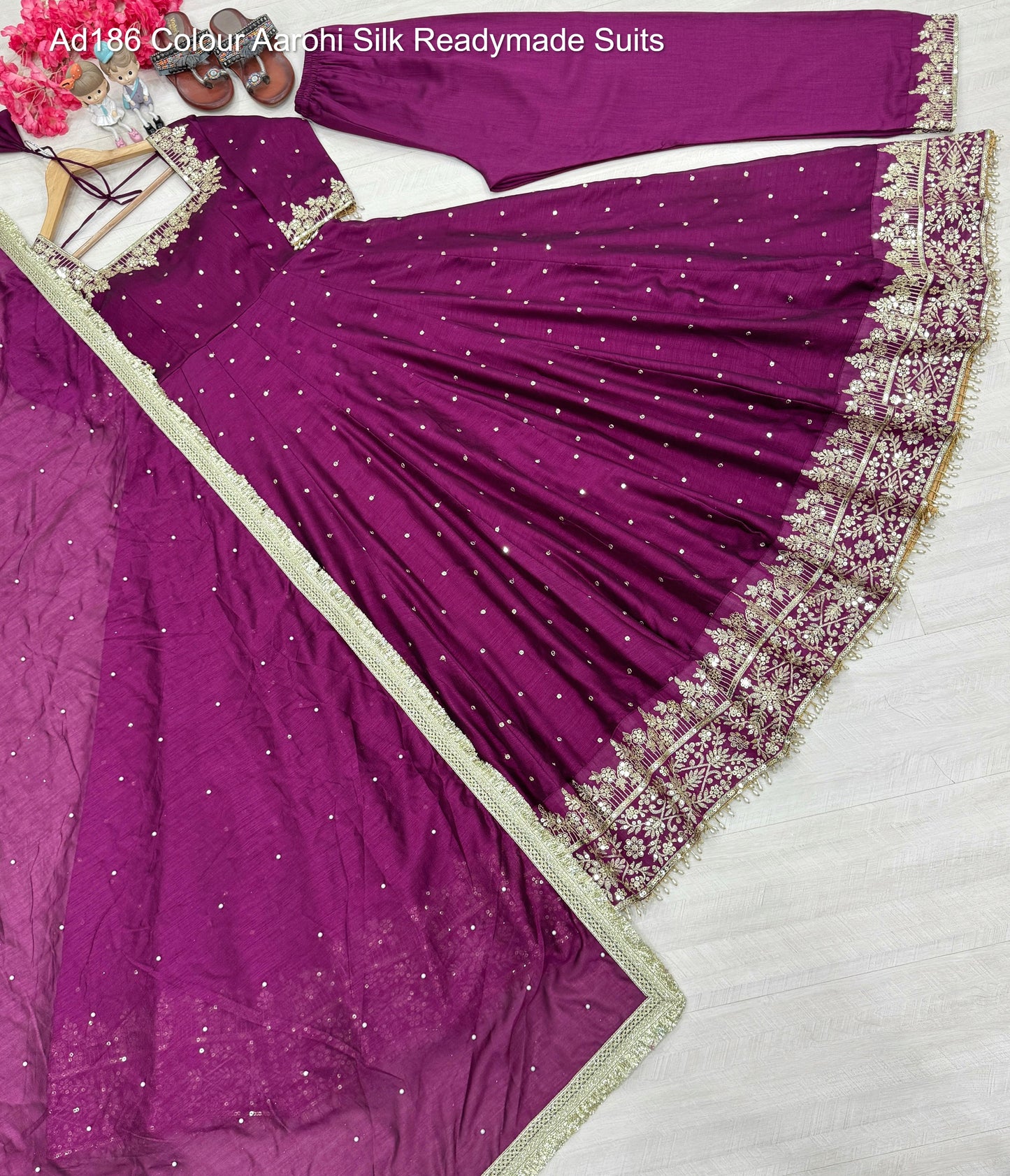Ad186 Colour Aarohi Silk Readymade Suits