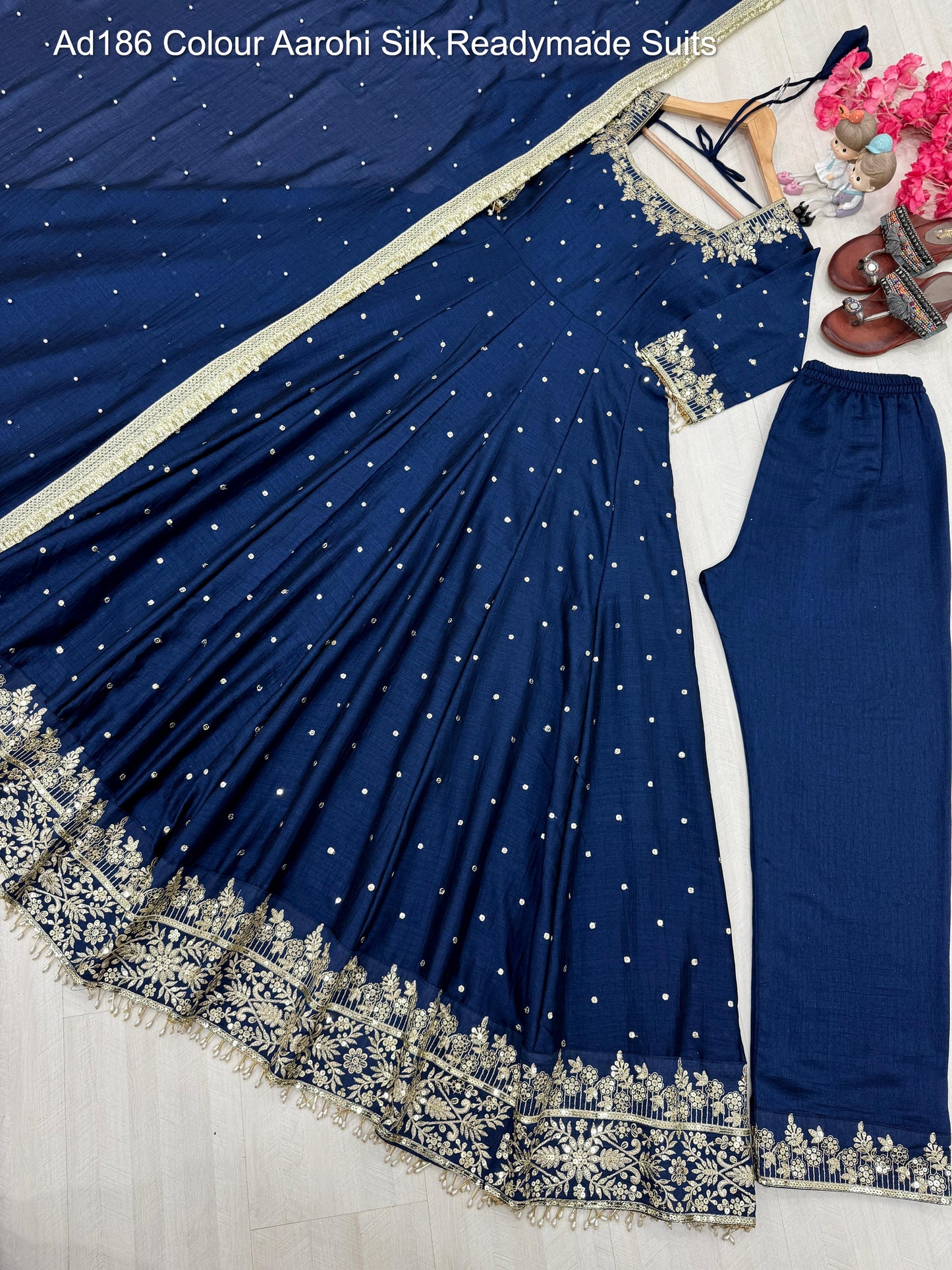 Ad186 Colour Aarohi Silk Readymade Suits
