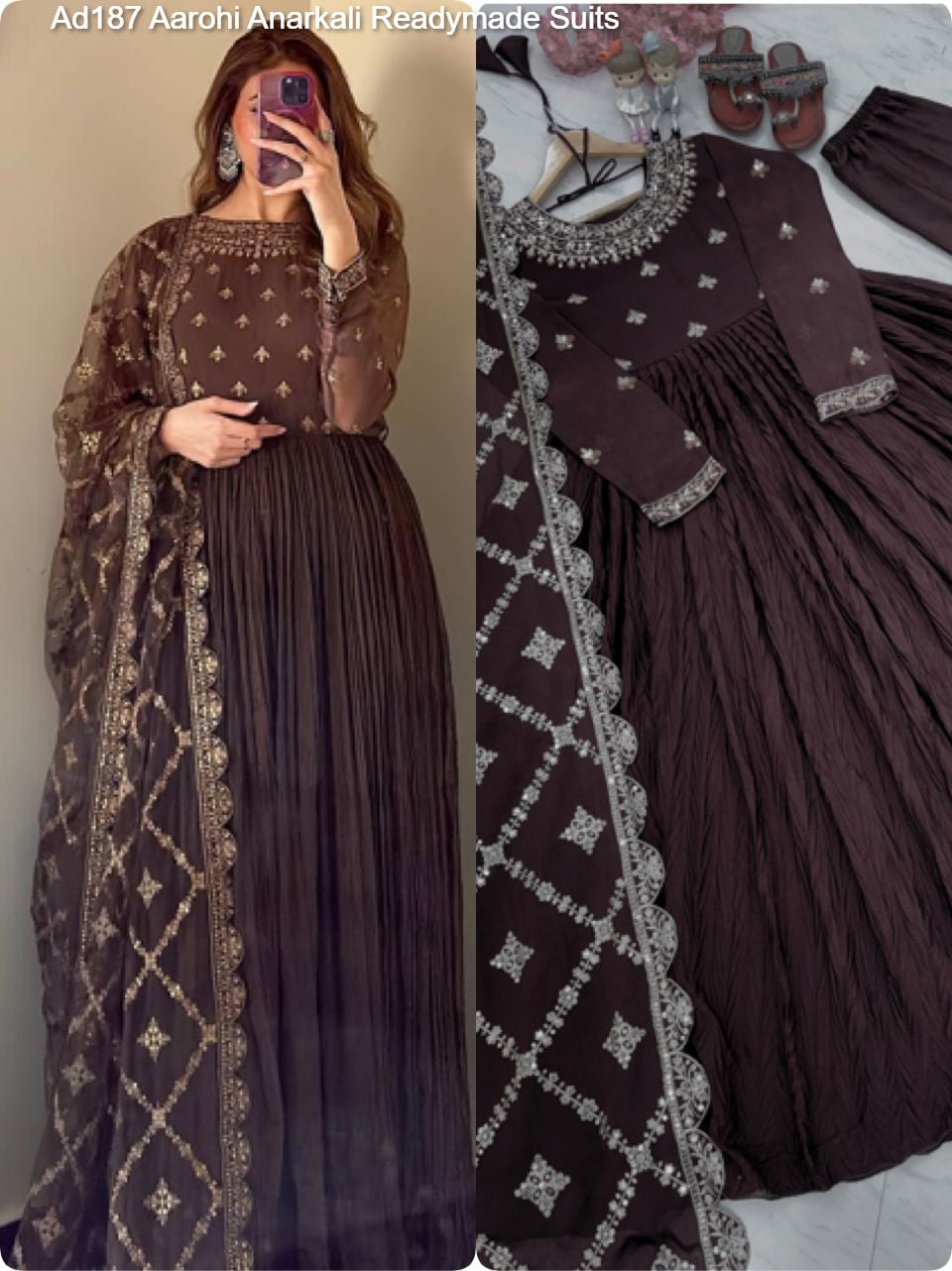 Ad187 Aarohi Anarkali Readymade Suits