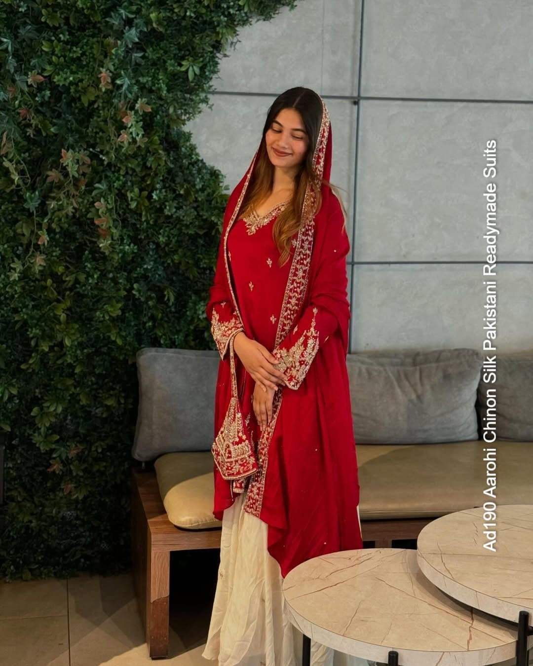 Ad190 Aarohi Chinon Silk Pakistani Readymade Suits