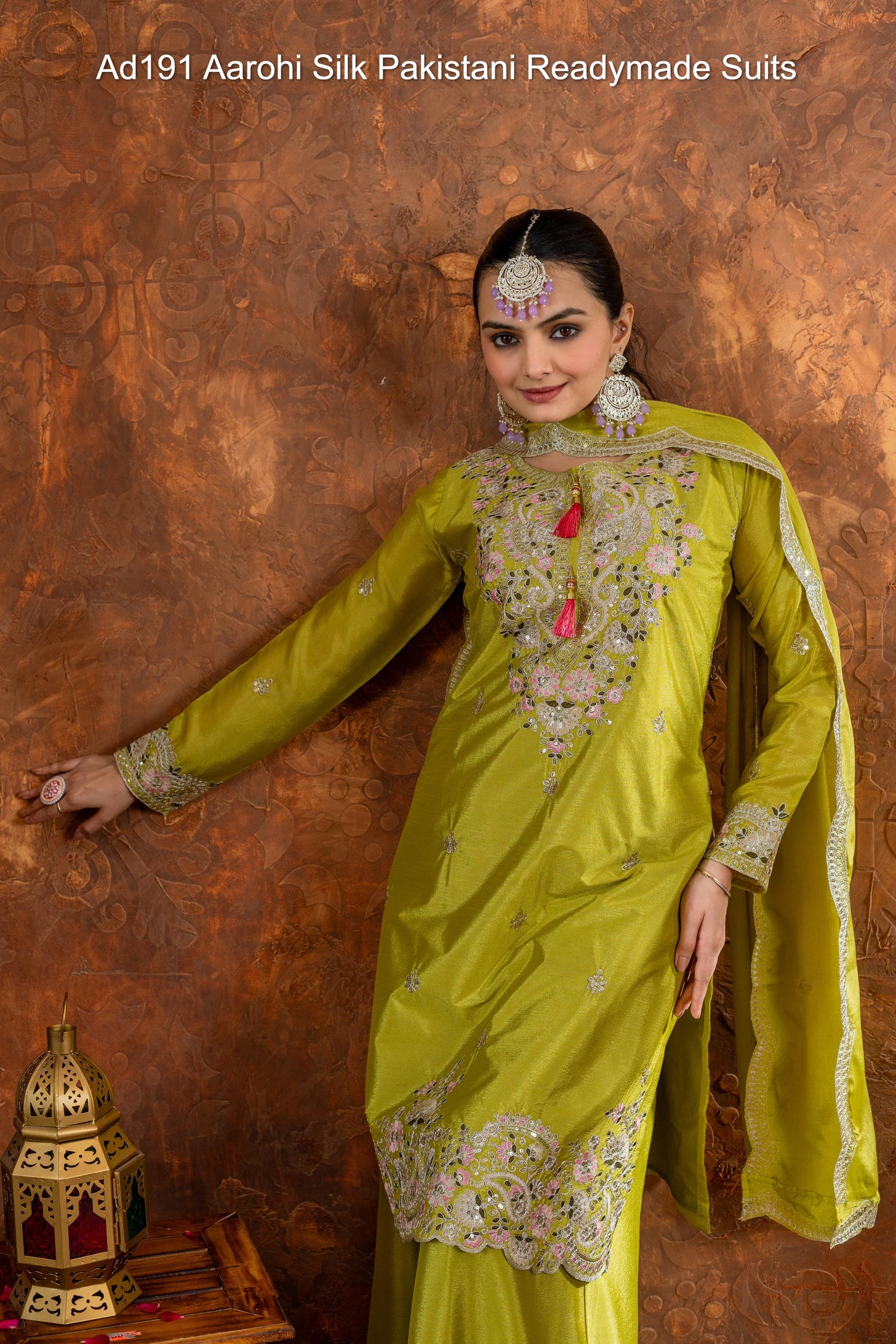 Ad191 Aarohi Silk Pakistani Readymade Suits