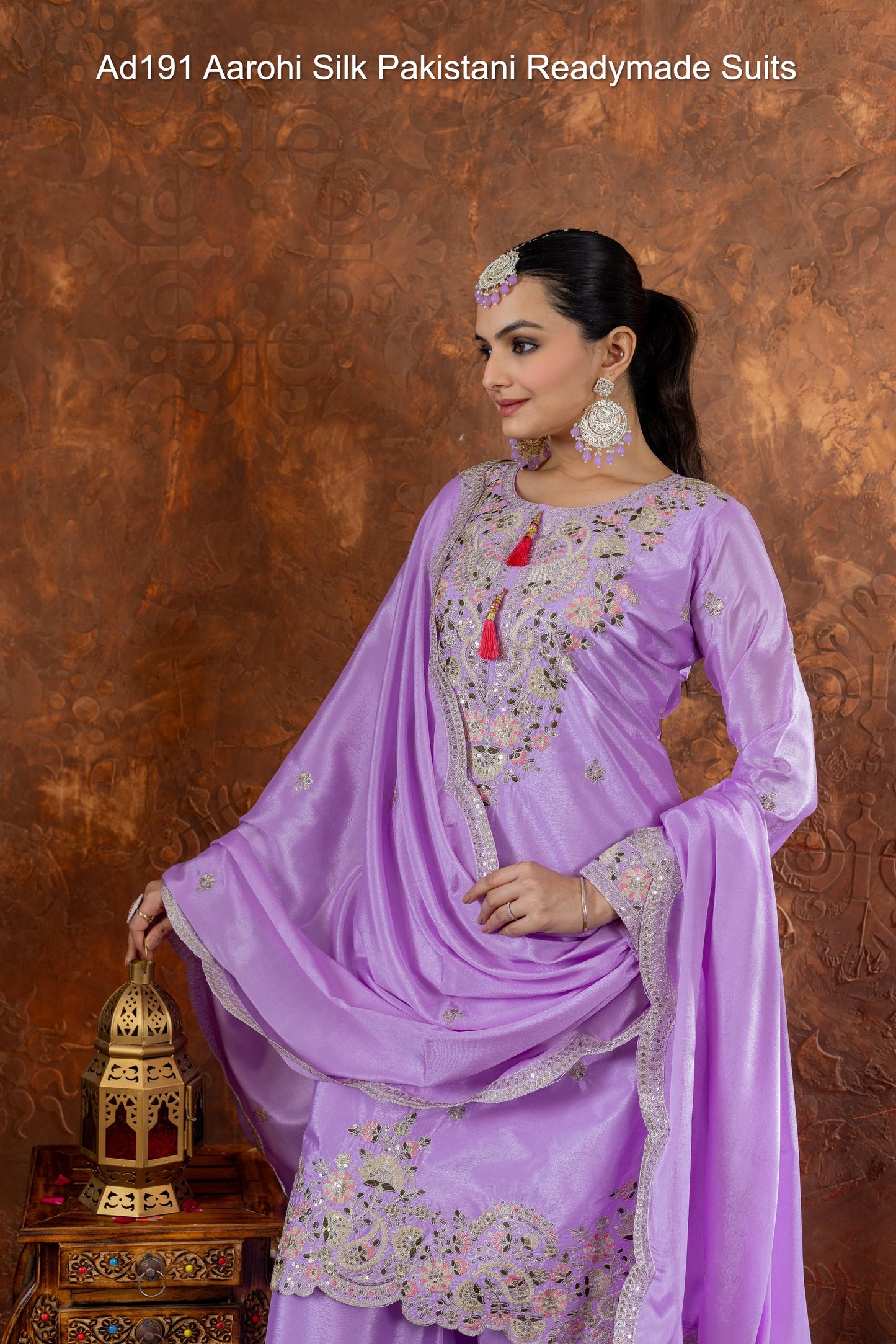 Ad191 Aarohi Silk Pakistani Readymade Suits