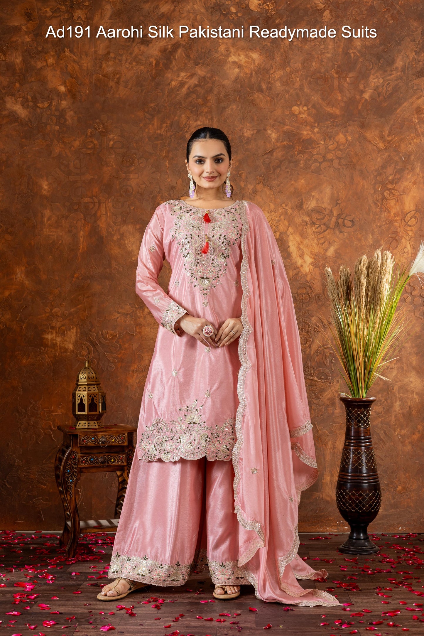 Ad191 Aarohi Silk Pakistani Readymade Suits
