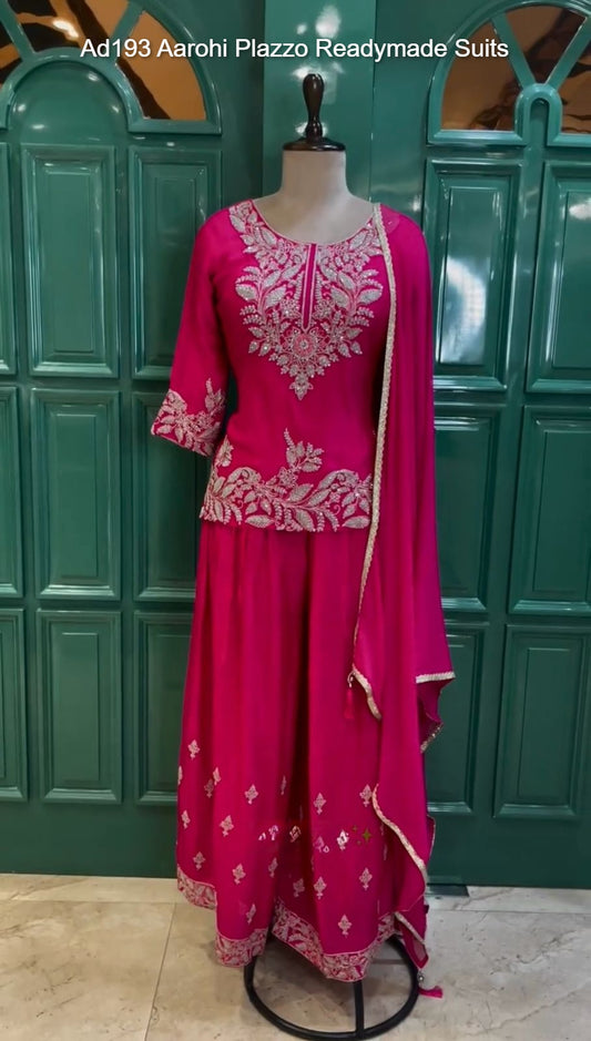 Ad193 Aarohi Plazzo Readymade Suits