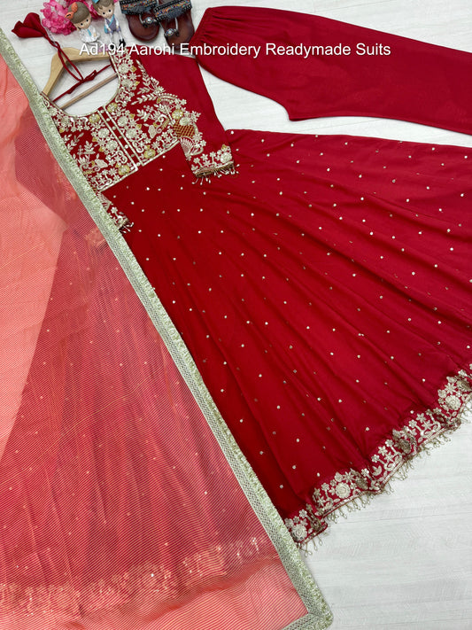 Ad194 Aarohi Embroidery Readymade Suits