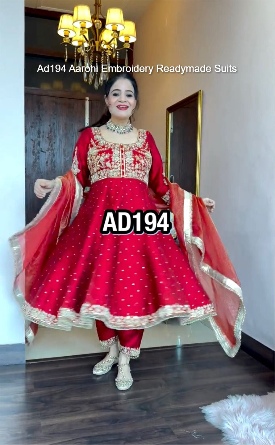 Ad194 Aarohi Embroidery Readymade Suits