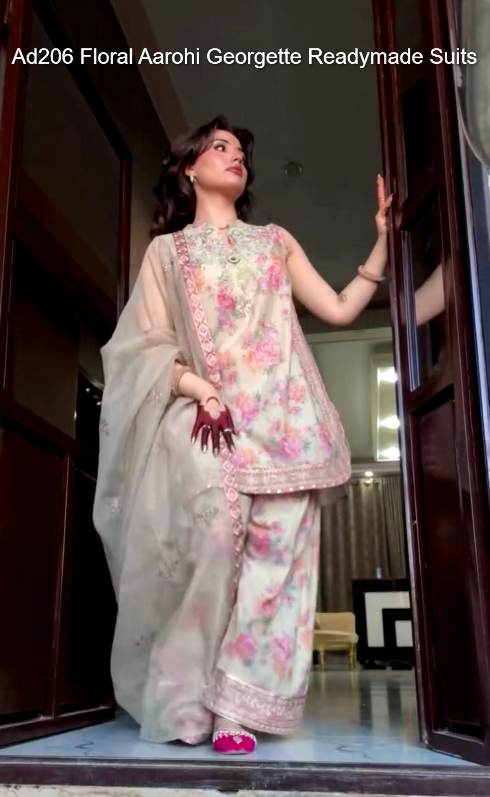 Ad206 Floral Aarohi Georgette Readymade Suits