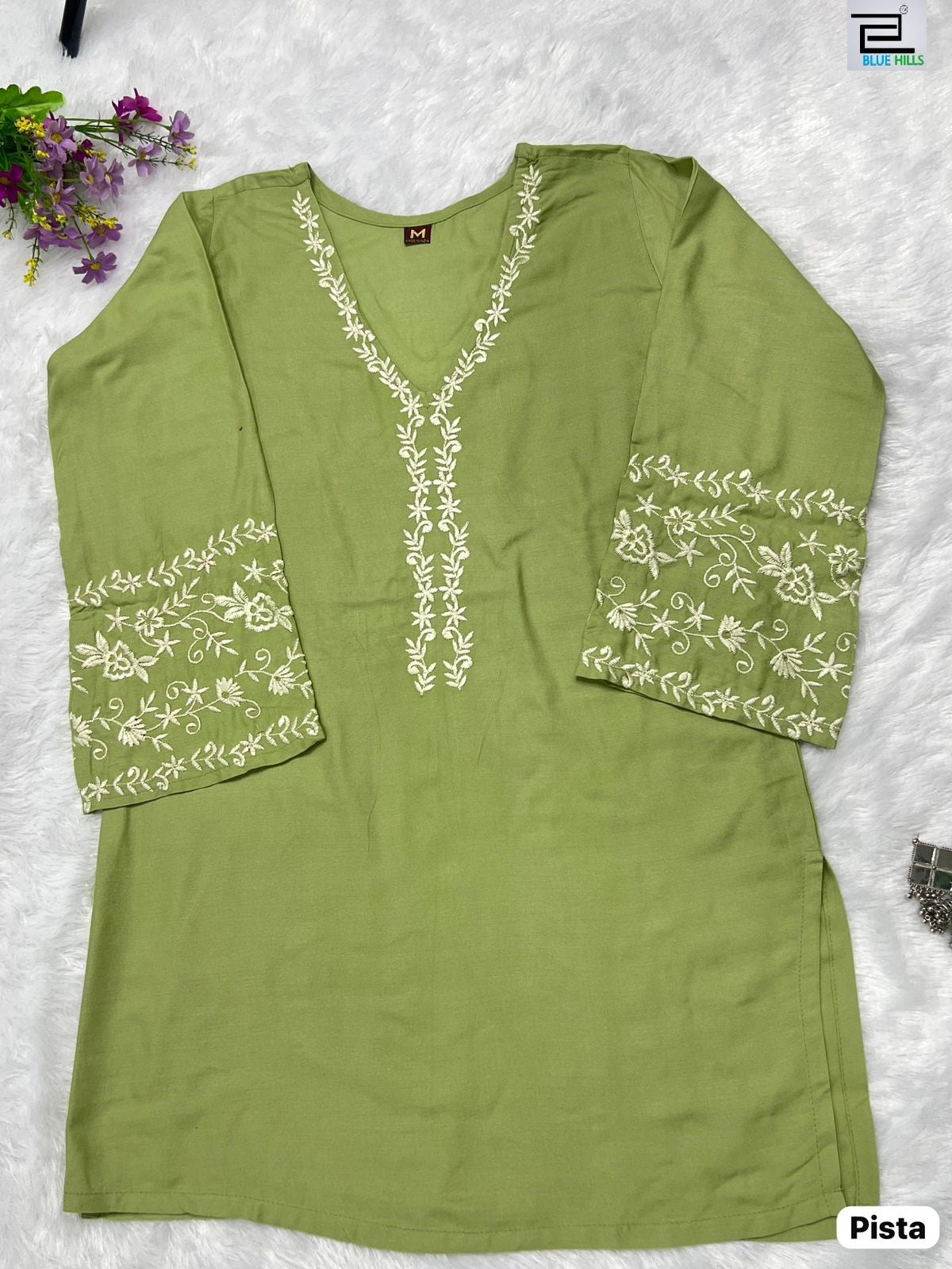 Adda Vol 5 Pista Bluehills Heavy Rayon Short Kurti