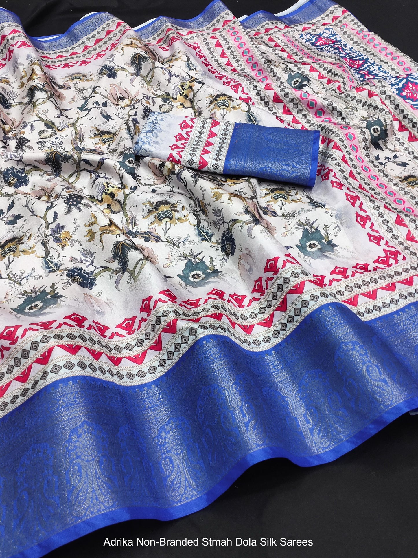 Adrika Non-Branded Stmah Dola Silk Sarees