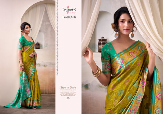 Airaavat Patola Green Rajpath Silk Sarees