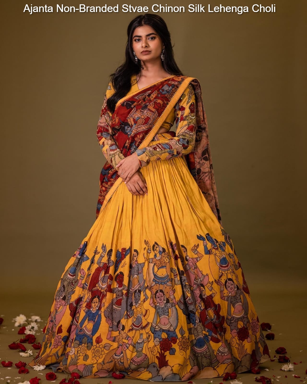 Ajanta Non-Branded Stvae Chinon Silk Lehenga Choli