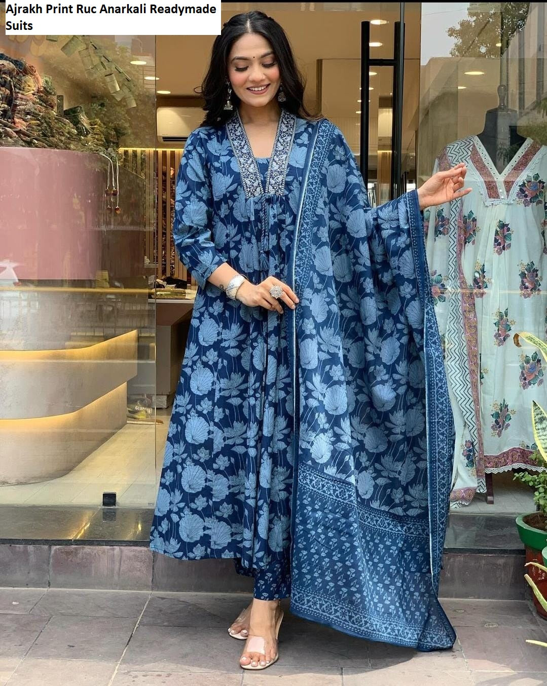 Ajrakh Print 0911 Ruc Anarkali Readymade Suits